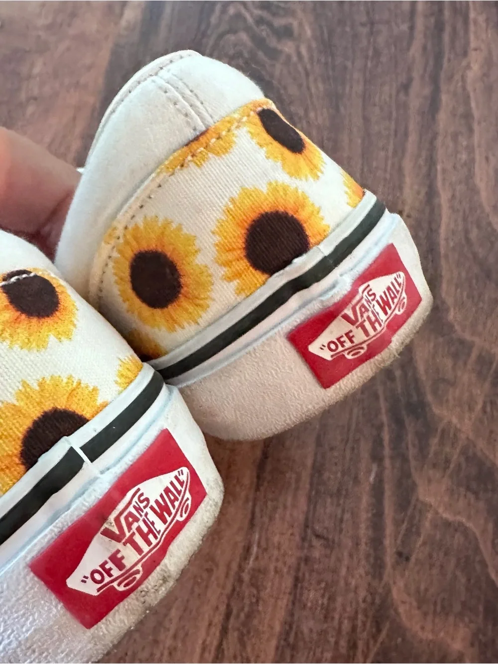 Vans Kids Sunflower Slip-On Sneakers - White/Yellow Kids Size 2